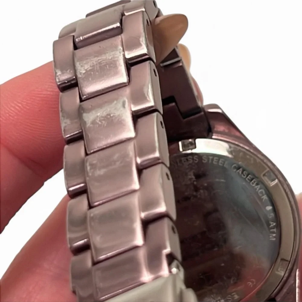 Fossil Stella Purple Silvertone Watch ES2903
